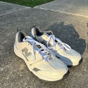 New Balance White and Gray Sneakers